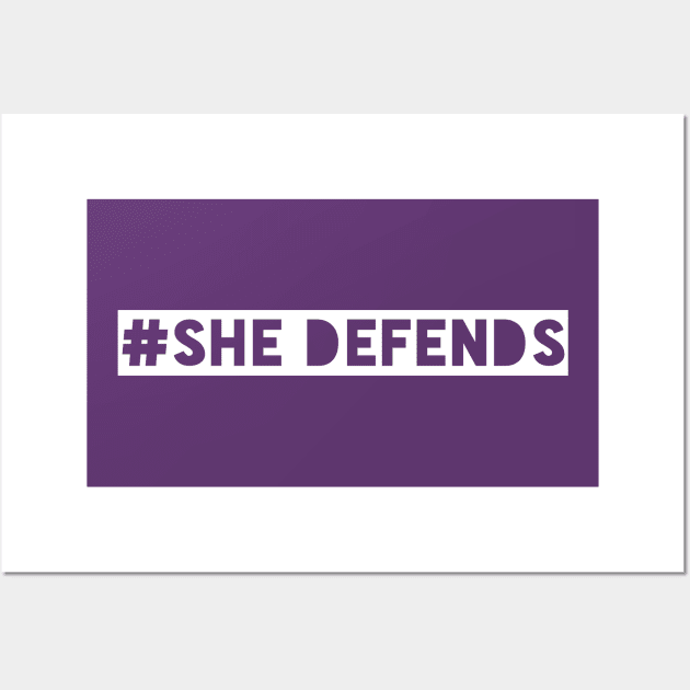 She Defends Wall Art by PodDesignShop